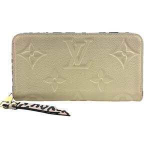 LOUIS VUITTON M80685 Zippy Wallet Monogram Empreinte Long White Women's